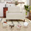 Fauteuil surdimensionné en chenille de 39,5 po pour chambre (ensemble de 2, blanc)-128907082-128907083