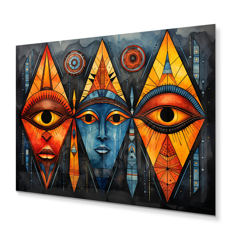 Motif tribal africain II - décoration murale en métal africain, H 12 po x l 20 po x P 1 po