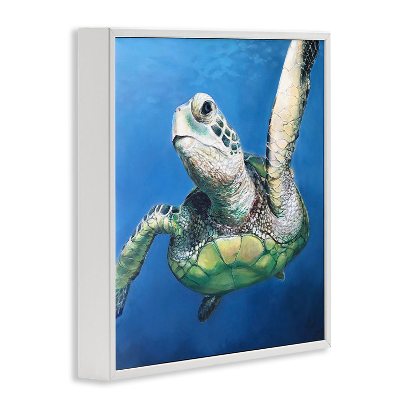 «Sheldon Turtle Portrait», reproduction d'art par estampe numérique, design par Linda Sperruche, H 12 po x l 12 po