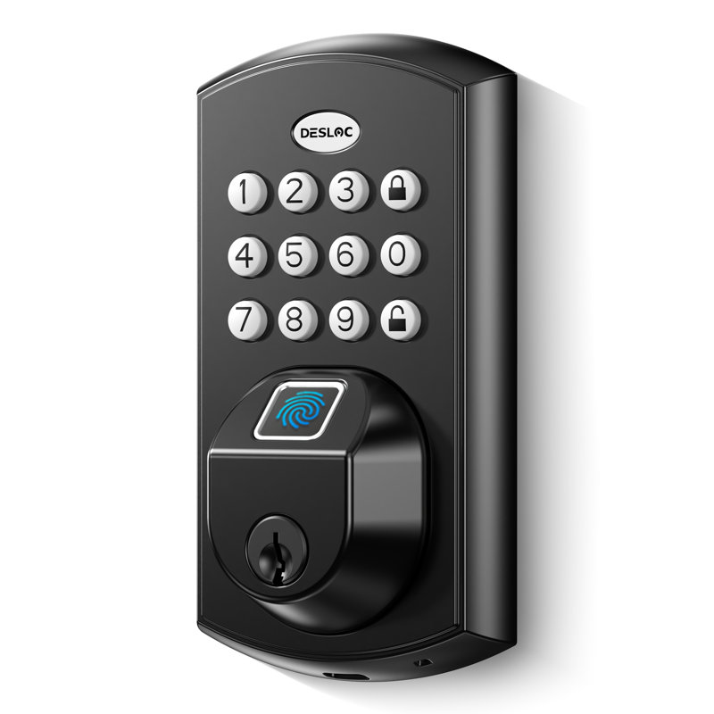 Nova Touch Desloc Fingerprint Keyless Entry Door Lock With Touchscreen Keypad
