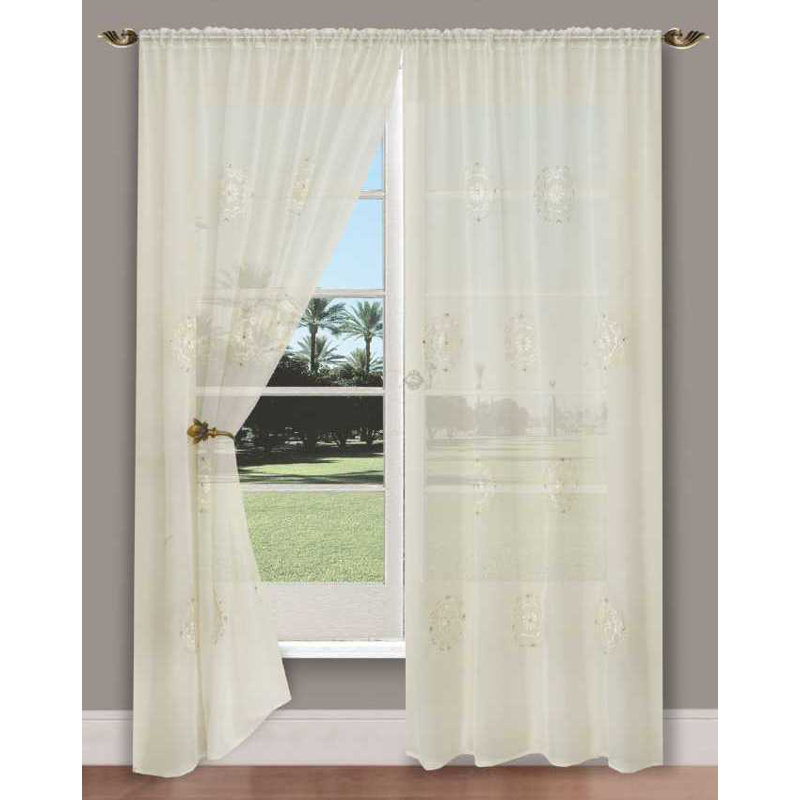 Sofian Curtain Single Panel, Cream, 150cm Width x 137cm Drop