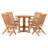 Jomara Octagonal 4 - Person Teak Dining Set-1078537108-1157347107