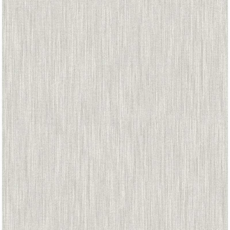 Railey Linen 10.06m x 52.07cm Textured Semi-Gloss Paste the Wall Wallpaper Roll, Grey