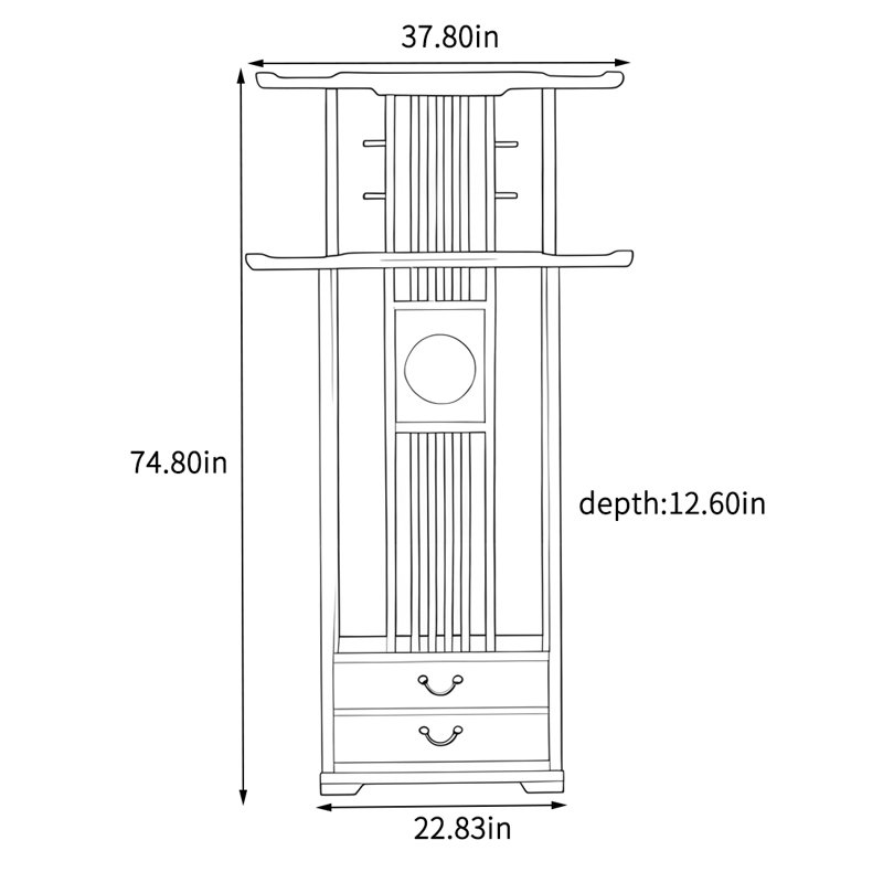 Elegant Wooden Wardrobe with Storage