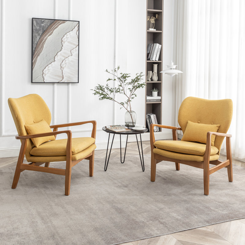 Fauteuil Kornelijus, Mélange de lin jaune