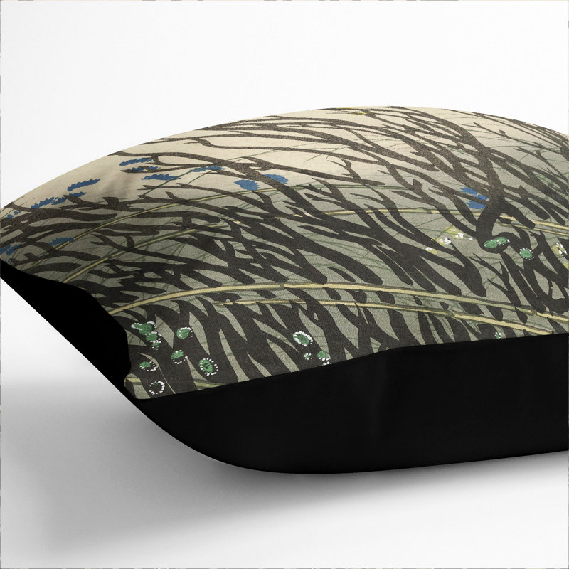 Hedge Square Throw Cushion, Black, 55cm H x 55cm W x 20cm D