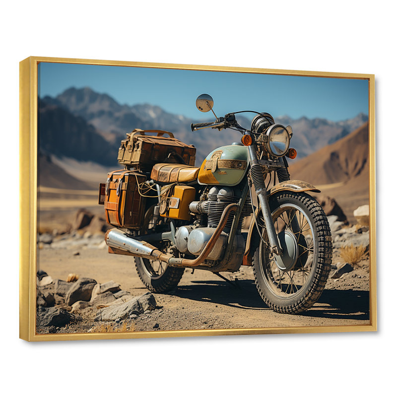«Rustic Adventure», art mural sur toile, Cadre flottant doré, H 34 po x l 44 po x P 1,5 po