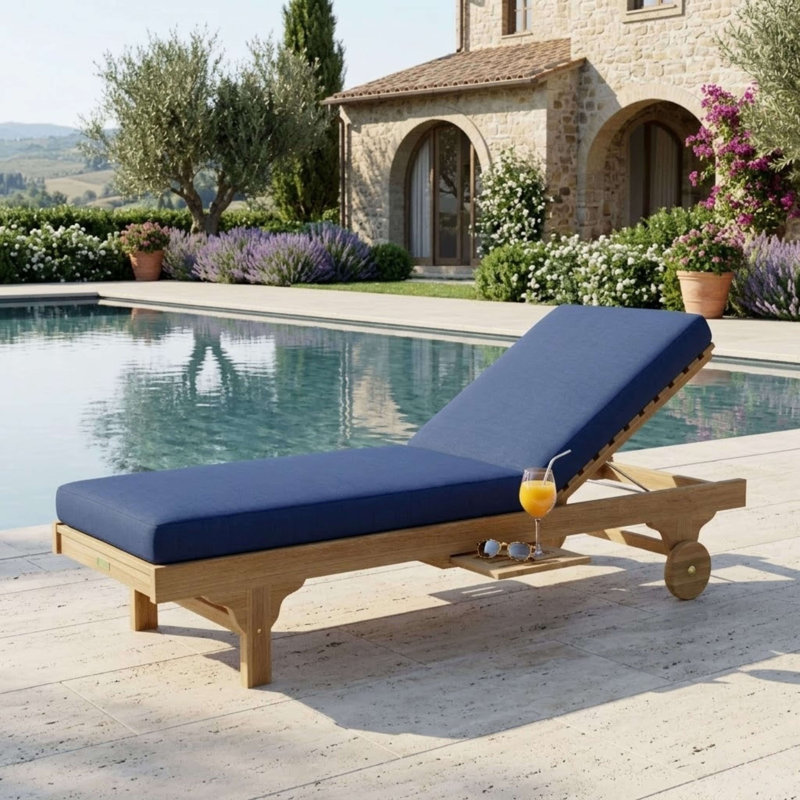 Capri Teak Chaise Lounge