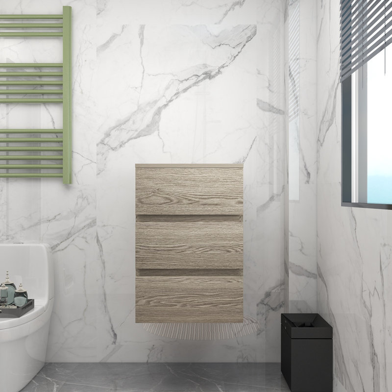 Dawnmarie PVC Bathroom Cabinet, Teak Oak