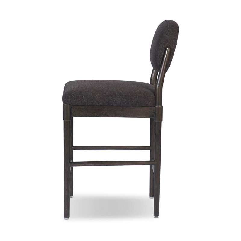 Esther Stool-Lavon Flint, Counter Stool (27.05" Seat Height), Burnt Oak, Antwerp Noir