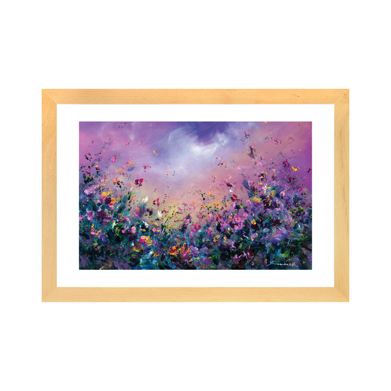« arc-en-ciel » par jaanika talts-impression sur image, H 16 po x l 24 po x P 1 po, Toile avec cadre en bois beige