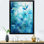 «Blue Tropical Plants Mirage 3 - Jungle», art mural