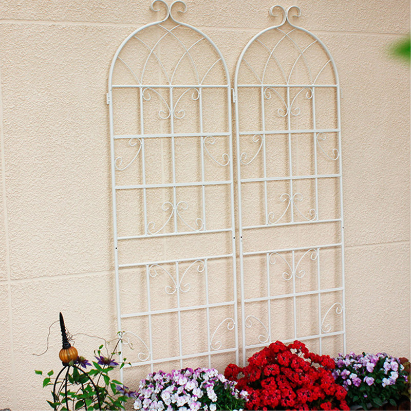 71"X19.7" Metal Trellis For Garden, Rust, Creamy, Uncomplicated Assembly Steps 2 Garden 71"X19.7", Rust-, Cream White, Simple