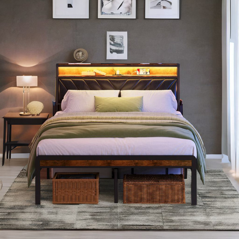 Khaloni Queen Size Platform Bed Frame