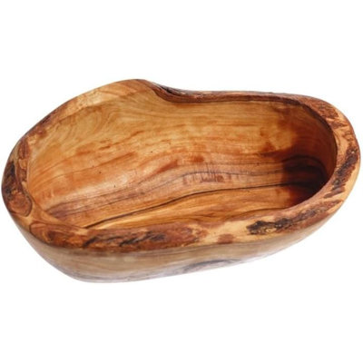 Bol rustique en bois d'olivier - 5,5 po. Bol fabriqué à la main en bois d'olivier pour olives, noix, clés, pièces de monnaie, etc. Bol artisanal en bois d'olivier artisanal
