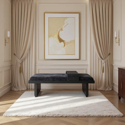Bryaunna Chenille Fabric Upholstered Bench by Wade Logan