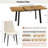 7 - Pieces Modern Kitchen Dining Set, 47.1"-63.1" Extendable Dining Table with 6 Upholstered Dining Chairs-1097754055