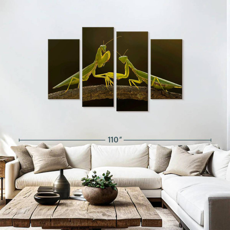 Brampt Praying Mantis Duo, 48" H x 75" W