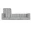 Canapé modulaire en forme de L de 122 po avec méridienne, canapé modulaire en mousse à haute densité de 122 po et assemblage à droite entièrement gris