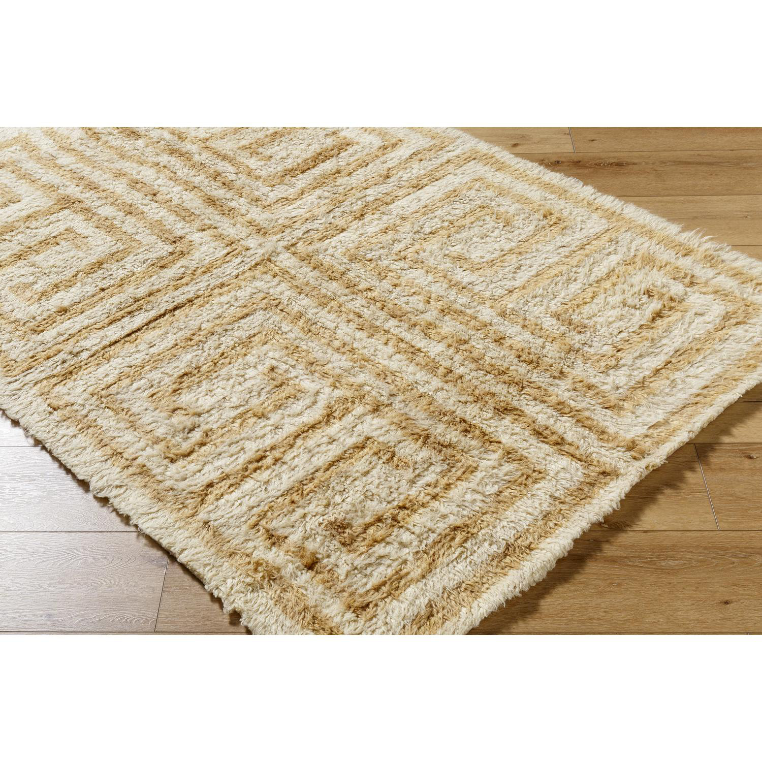 Anemone Hand-Tufted Geometric Shag Rug, Rectangle 2' x 3'
