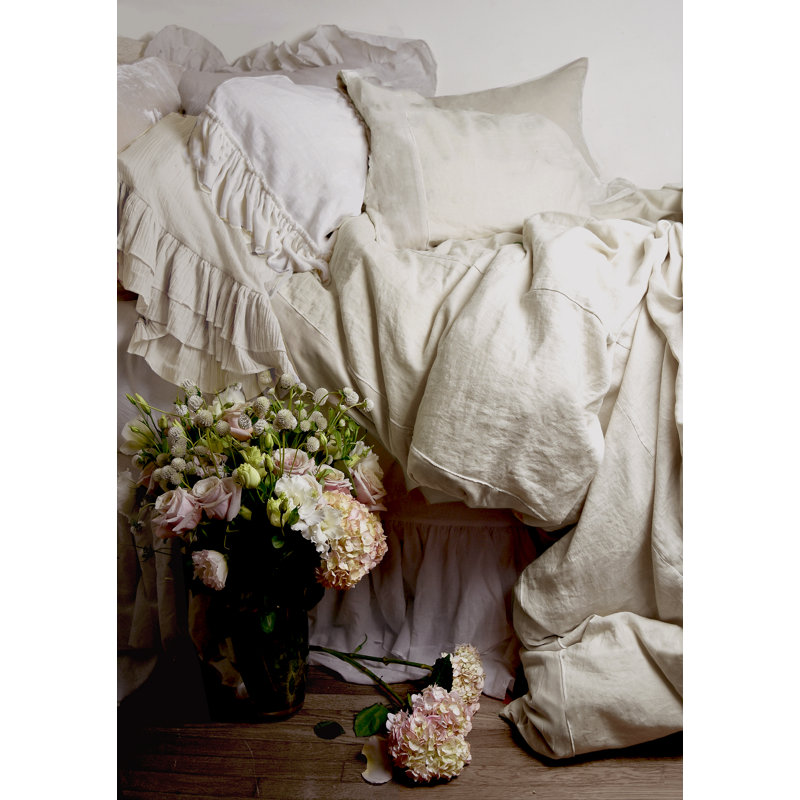 Duvet Cover Set, Creme, Queen Duvet Cover + 2 Standard Shams