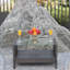 Table basse d'extérieur pour terrasse avec verre trempé transparent