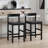 26'' Counter Height Bar Stools Modern Counter Stools With Backs And Footrest Faux Leather Island Chairs, Farmhouse Wooden Stools For Kitchen Counter Island Home Bar-894558026