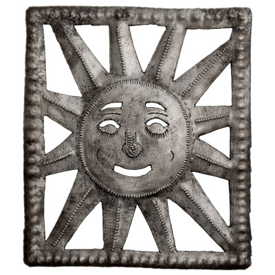 Décoration murale rectangulaire soleil