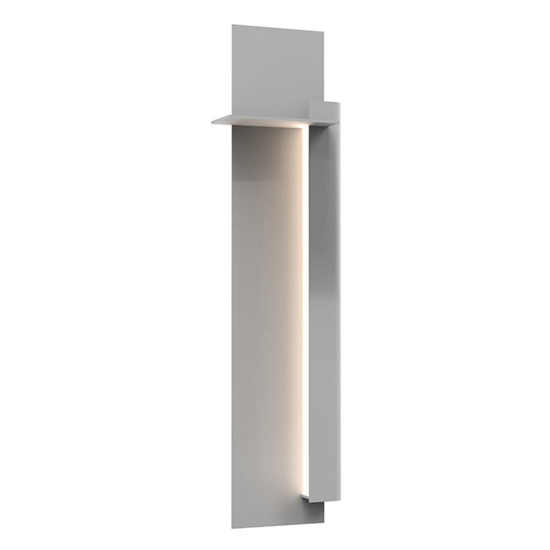 Backgate™ 1 - Light LED Flush Mounted Sconce, Textured Gray, 20" H x 8.25" W x 3.75" D