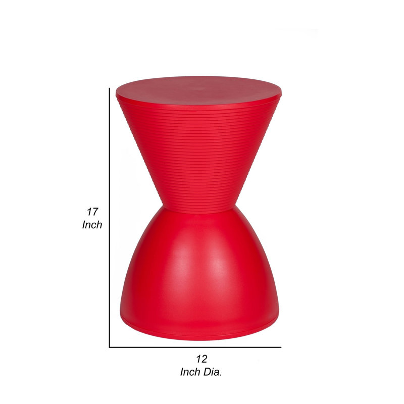 Table d'appoint en plastique Monsserrat, Rouge