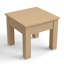 Natural Solid Wood End Table With Diamond Pastoral Pattern Inlay Design, Concealed Handle Drawer Nightstand -452198325