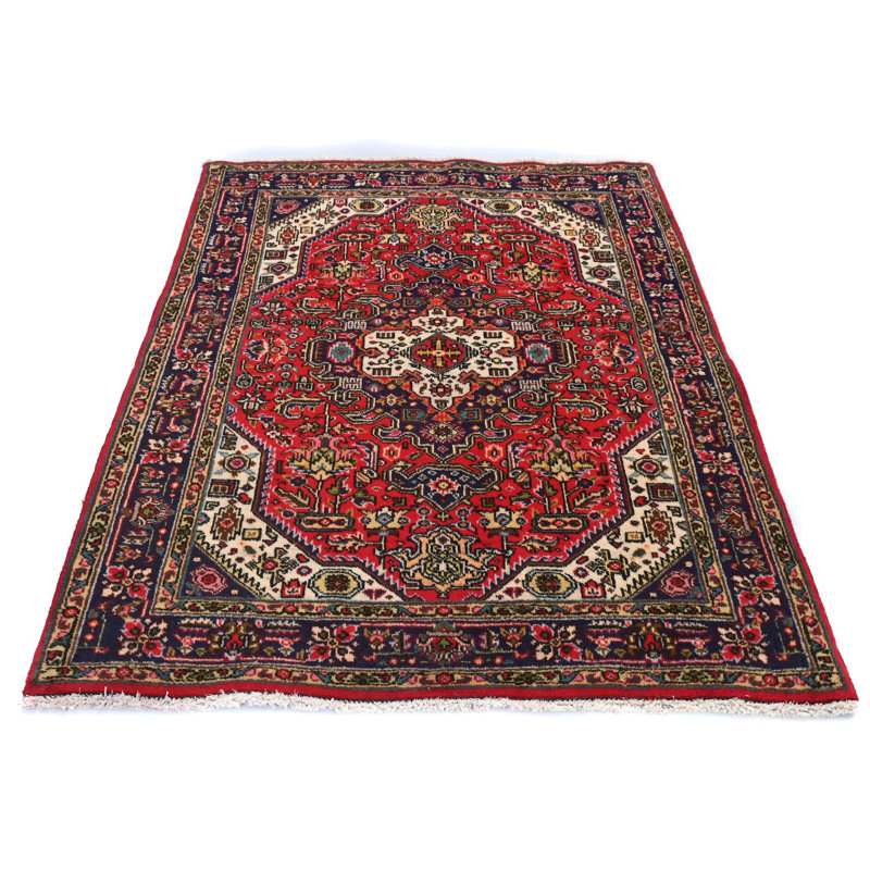 Tapis oriental rouge unique 3X5 One-of-a-Kind