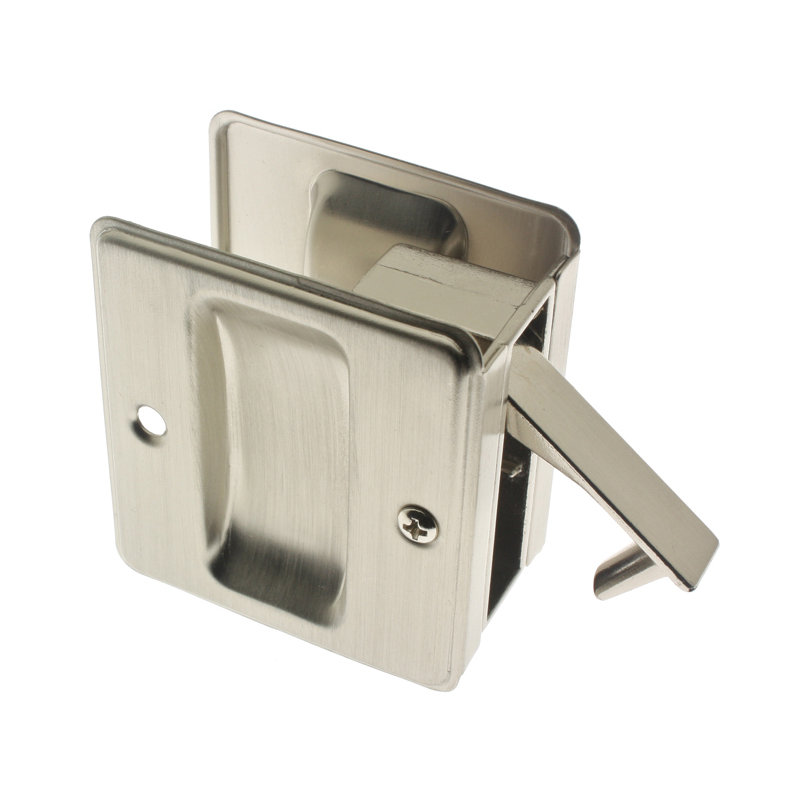 Solid Brass Pocket Passage Pull, Matte Black