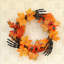 Faux Maple 40cm Wreath