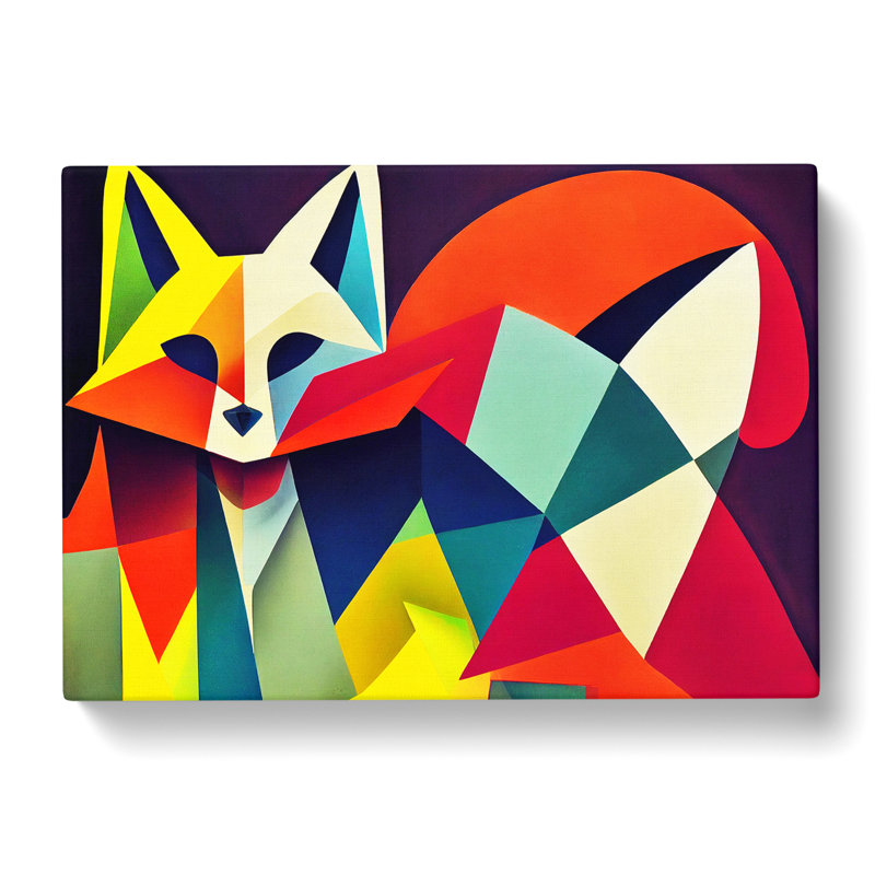 Unique Abstract Fox - Wrapped Canvas, 40cm H x 60cm W x 3cm D