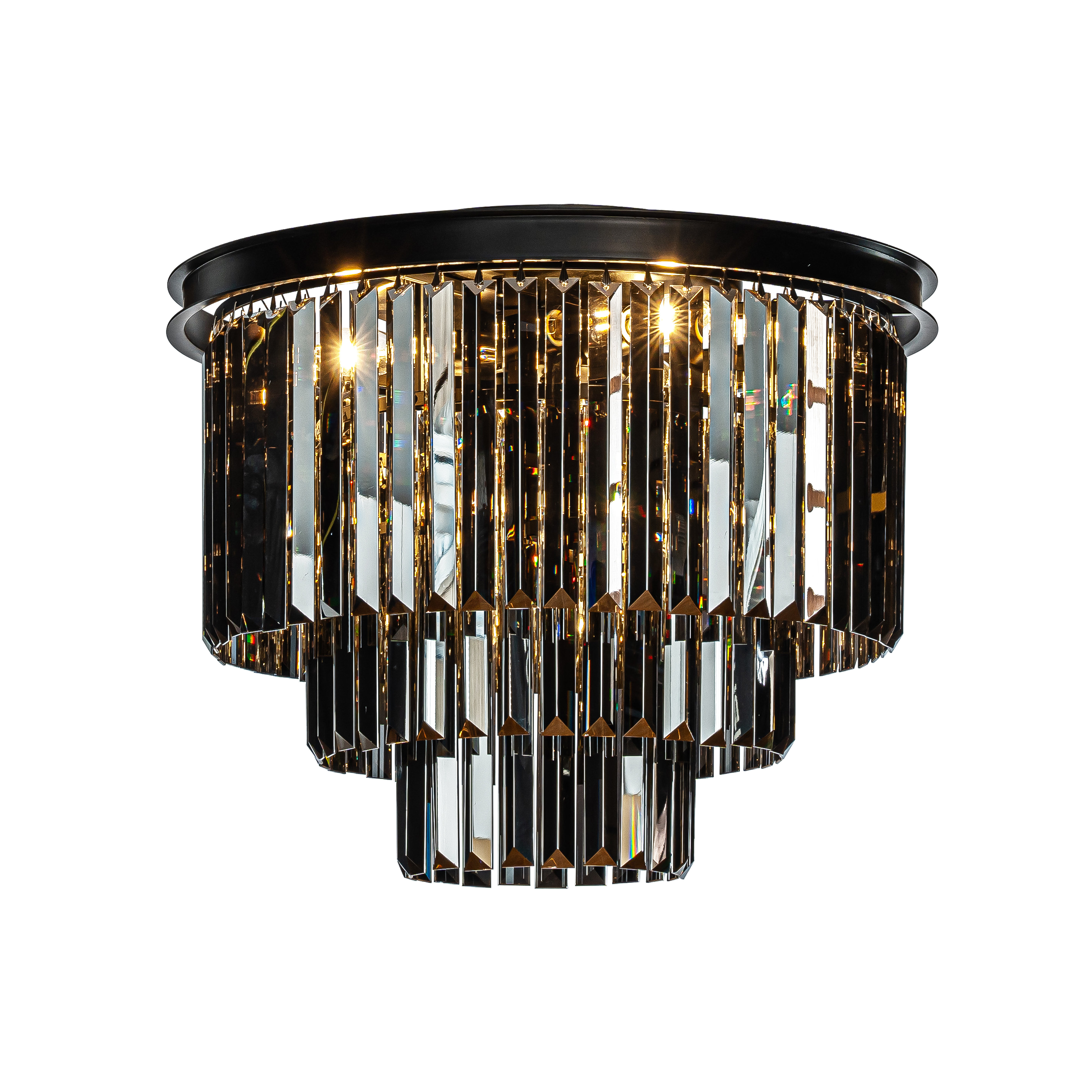 Everly Quinn Klint Interior Modern Elegant Crystal Flush Mount ...