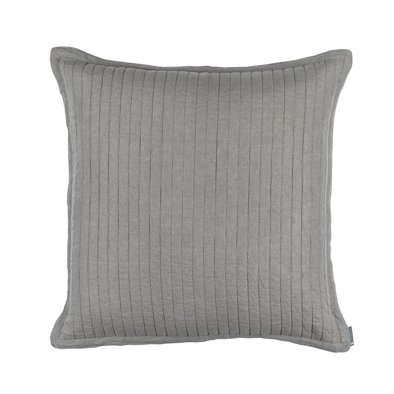Tessa Linen Euro Pillow Cover & Insert, Light Gray