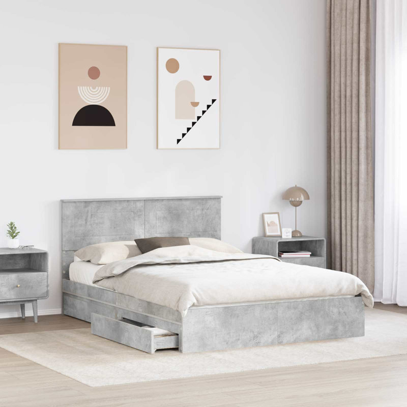 Bed, Concrete Grey, Kingsize (5')