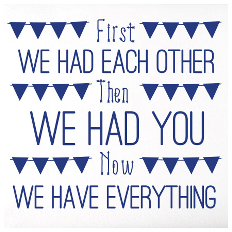 Non-Wall Damaging Wall Decal, Medium, Dark Blue