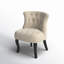 Chaise d'appoint à oreilles rembourrée en velours Grenier-1703806765