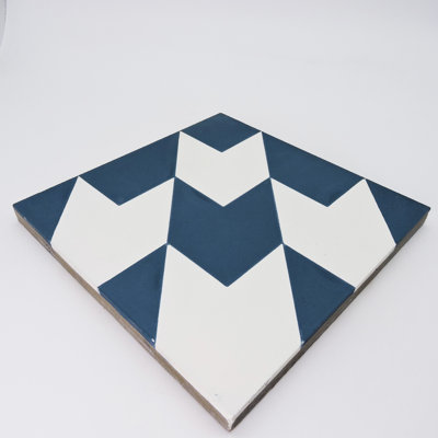 Oujda 8" x 8" Cement Patterned Wall & Floor Tile
