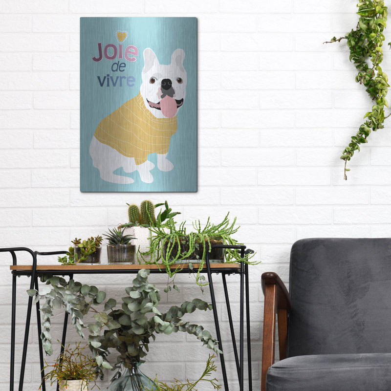 «French Bulldog Joie De Vivre» par Ginger Oliphant, H 16 po x l 12 po