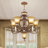 Aike 6 - Light Steel Dimmable Chandelier