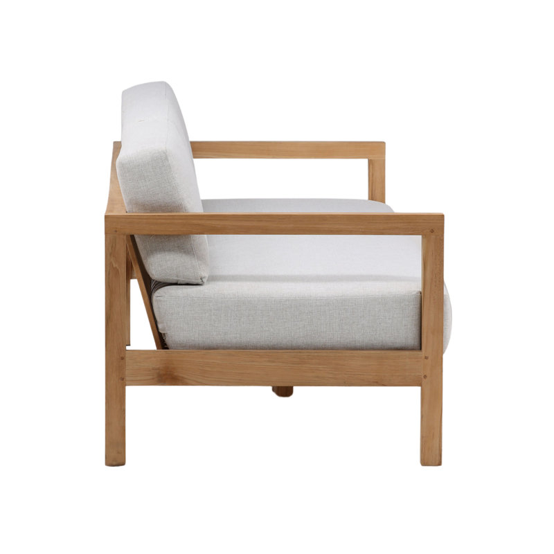 Boe 82" Outdoor Olefin Patio Sofa, Light Grey
