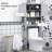 Kleankin Modern Over The Toilet Storage Cabinet, Double Door Bathroom Organizer With Inner Adjustable Shelf And Open Shelf