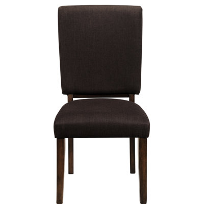 Chocolate Brown Upholstered Dining Seating, 2Pc , Walnut Finish Wooden Construction Room Side Chairs, Upholstery, Frame For Elegant