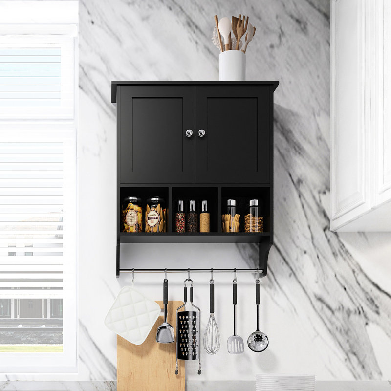 Armoire de salle de bain pour médicaments et articles de toilette - noir, P 27,3 po x l 23,17 po, H 7,99 po, rangement optimal noir