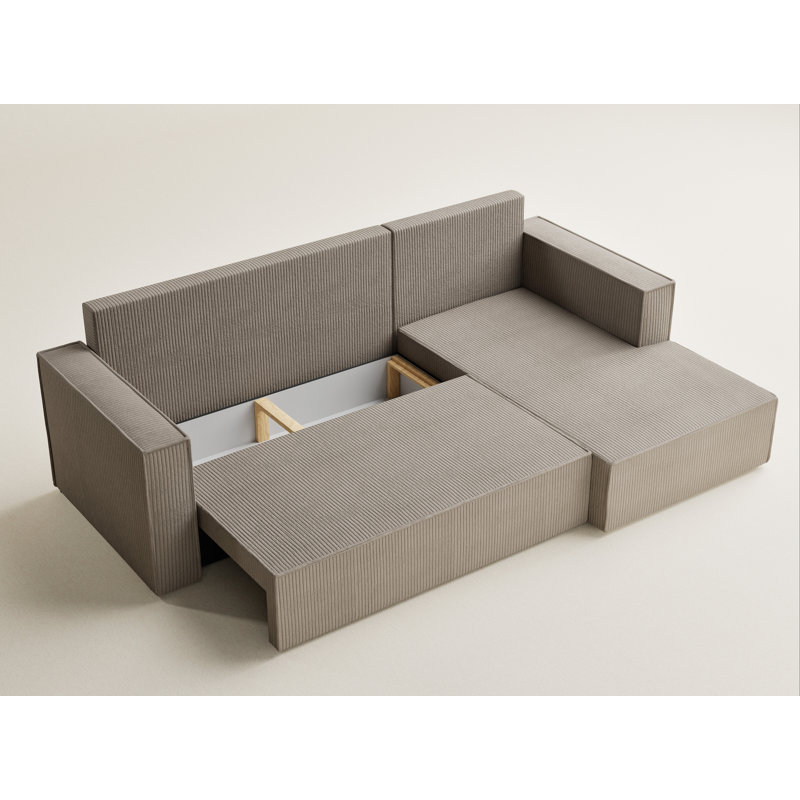 3 Seater Corner Sofa , Beige, Right Hand Facing