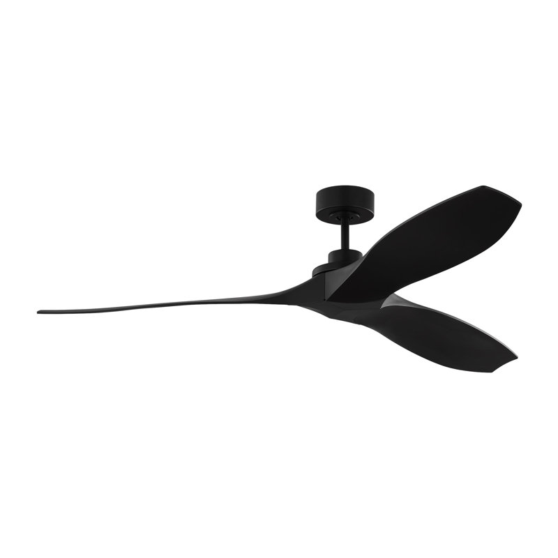 Smart Outdoor Ceiling Fan, Midnight Black, 60"