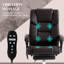 Fauteuil de massage avec 6 points de vibration et une chaleur lombaire, réglable, repose-pieds, inclinable, cadre de bureau en cuir PU brun, chauffé, réglable en hauteur,